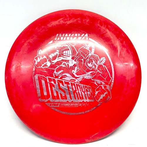 Vist Large View of Product Image Which is Used Innova STAR DESTROYER Disc Golf Driver Red 172g