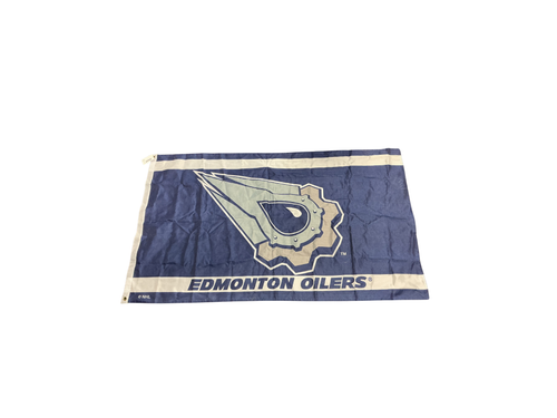 Vist Large View of Product Image Which is Used OILERS FLAG Hockey Accessory Royal Blue