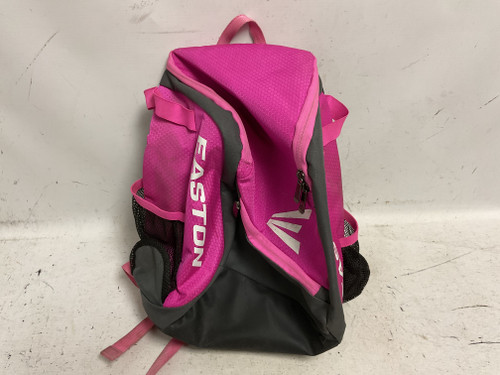 Vist Large View of Product Image Which is Used Easton Youth BB/SB Player Backpack Grey And Pink