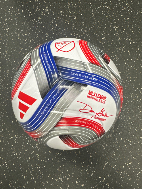 Vist Large View of Product Image Which is New ADIDAS MLS LEAGUE NFHS BALL WH/RB/RD SZ-5