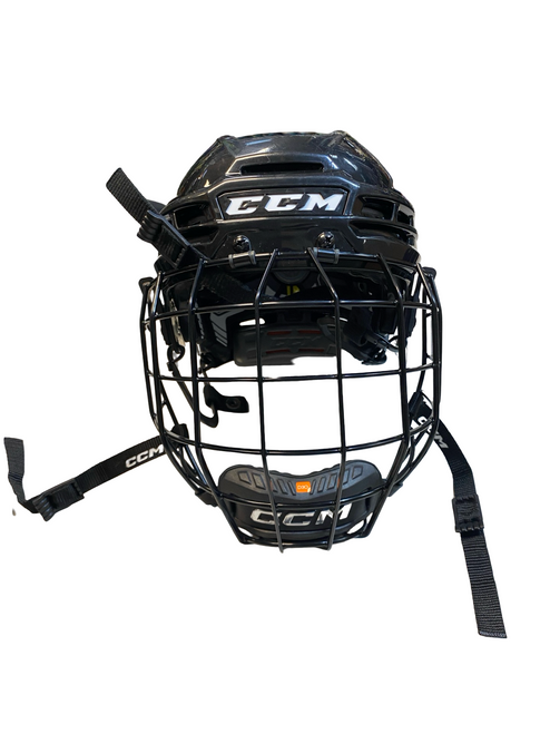 Vist Large View of Product Image Which is Used CCM FM 780 M Helmet Cage Combo Navy Blue MD