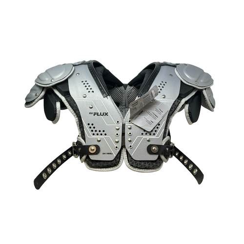 Vist Large View of Product Image Which is Used Schutt XV FLUX SKILL FB Shoulder Pads Grey ADULT LG