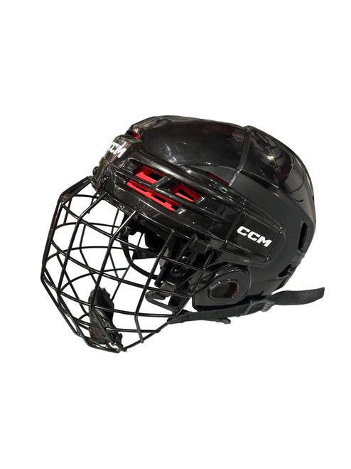 Vist Large View of Product Image Which is Used CCM TACKS 70 Helmet Cage Combo Black MD