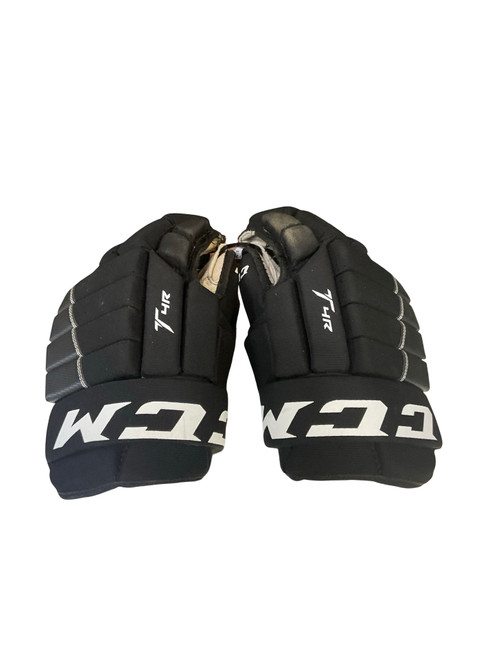 Vist Large View of Product Image Which is Used CCM T4R Senior Gloves Black 14"