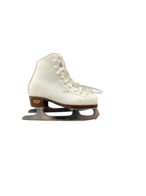 Vist Large View of Product Image Which is Used Riedell 10W Girls Figure Skate White Youth 11.0