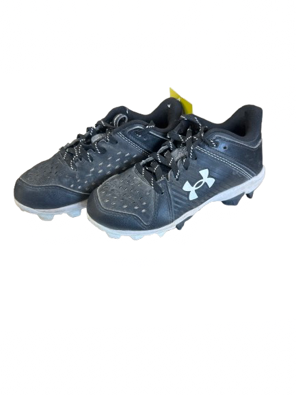 Vist Large View of Product Image Which is Used Under Armour BASEBALL CLEATS BB/SB Cleats Black Youth 12.0