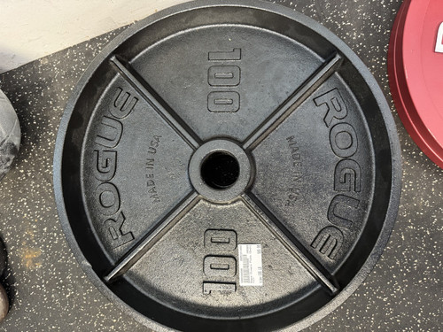 Vist Large View of Product Image Which is Used Rogue Olympic Plate (Each) 100 lb