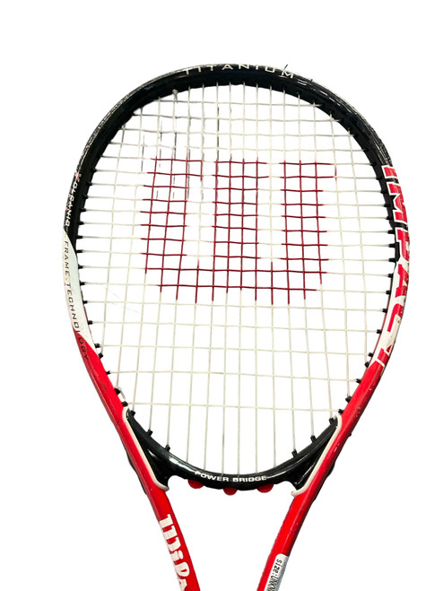 Vist Large View of Product Image Which is Used Wilson IMPACT Adult Tennis Racquet Red Unknown