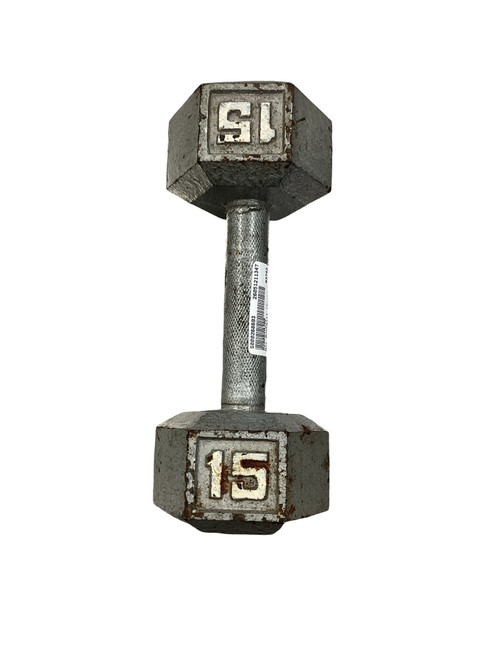Vist Large View of Product Image Which is Used Hex Dumbbell (Each) 15 lb