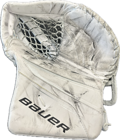 Vist Large View of Product Image Which is Used Bauer S23 X5 PRO Senior Goalie Catcher White