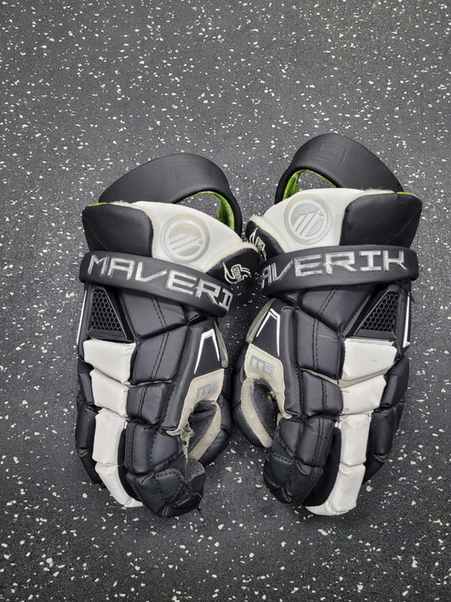 Vist Large View of Product Image Which is Used Maverik M5 Lacrosse Gloves Mens Black 15"