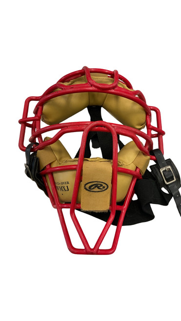 Vist Large View of Product Image Which is  Rawlings PWMXJ Umpire Mask Red