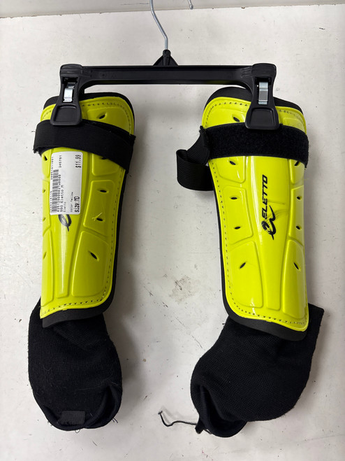Vist Large View of Product Image Which is Used Eletto Soccer Shin Guards Adult Yellow MD