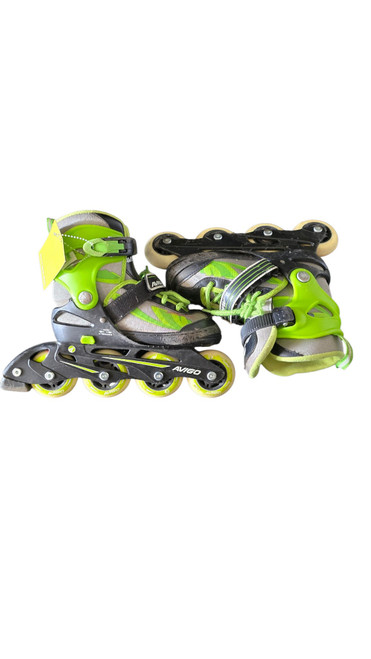 Vist Large View of Product Image Which is Used Avigo ADJUSTABLE 13-3 Racing Inline Skates Green Senior 13