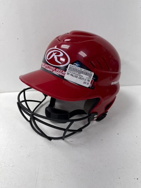Vist Large View of Product Image Which is New SBH RAWLINGS COOLFO W/ MASK RED