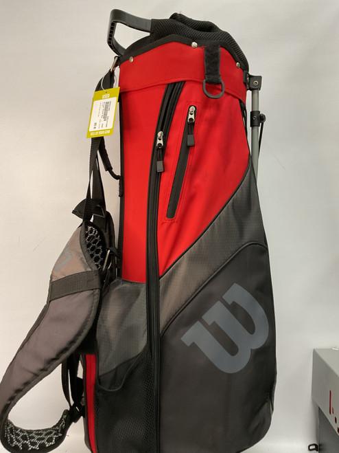Vist Large View of Product Image Which is Used Wilson WILSON Mens Stand Bag Black And Red