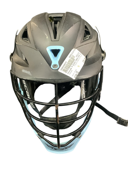 Vist Large View of Product Image Which is Used Cascade R BLACK/CAROLINA BLUE Lacrosse Helmet Black One Size