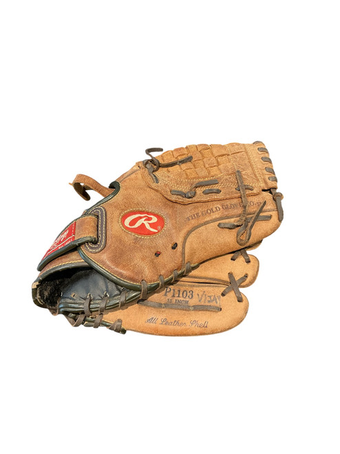Vist Large View of Product Image Which is Used Rawlings P1103 BB/SB Glove RH Throw Tan 11"