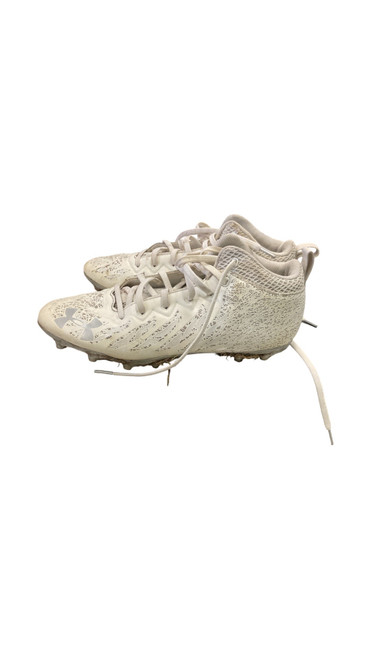 Vist Large View of Product Image Which is  Under Armour Adult FB Cleats White Senior 8.5