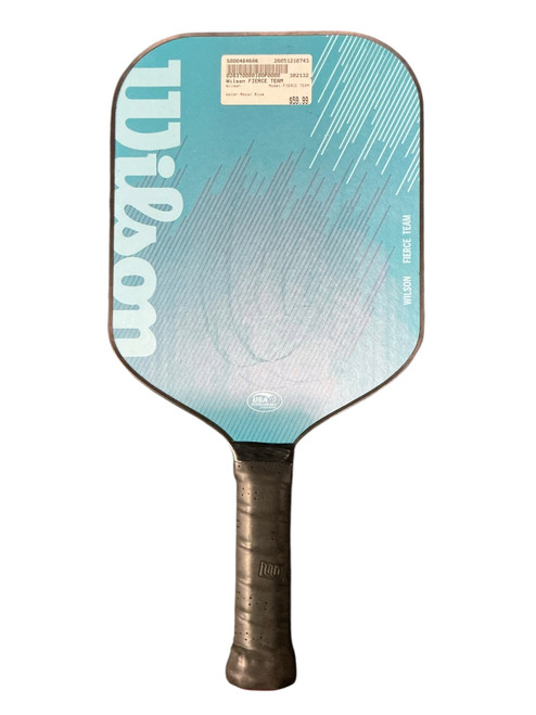 Vist Large View of Product Image Which is Used Wilson FIERCE TEAM Pickleball Racquet Royal Blue