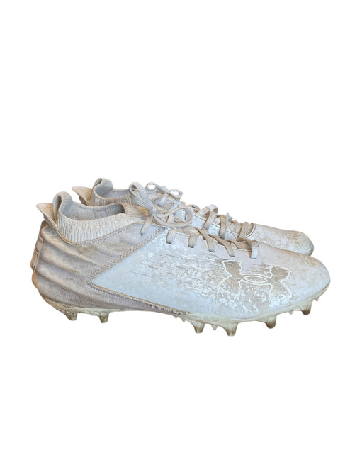 Vist Large View of Product Image Which is Used Under Armour LAX Cleats Mens White Senior 7