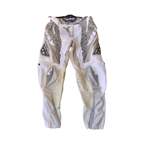 Vist Large View of Product Image Which is Used FLY RACING EVOLUTION MOTO PANTS 42IN Adult Bottom White XL