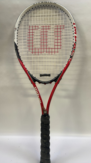 Vist Large View of Product Image Which is Used Wilson FEDERER RED Junior Tennis Racquet Red 26"