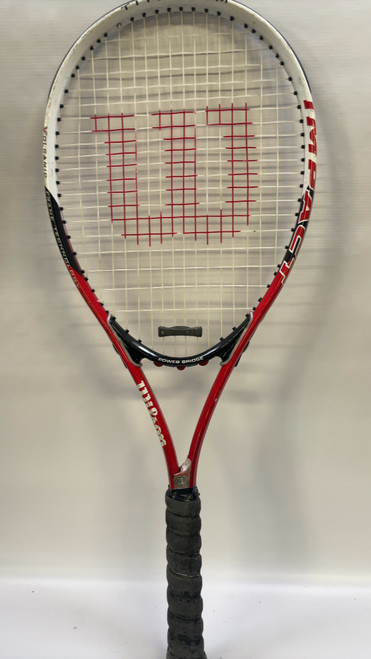 Vist Large View of Product Image Which is Used Wilson FEDERER RED Junior Tennis Racquet Red 26"