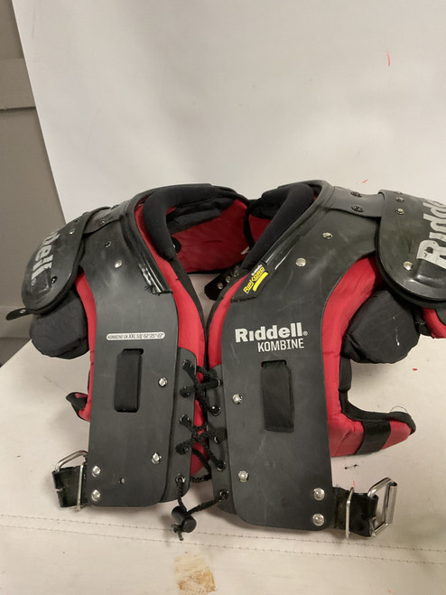 Vist Large View of Product Image Which is Used Riddell KOMBINE LN FB Shoulder Pads Black 2X