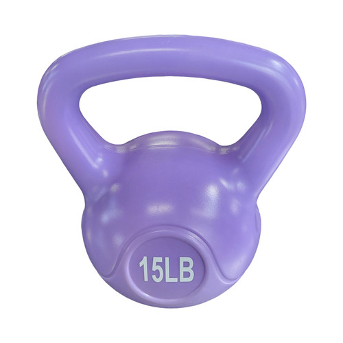 Vist Large View of Product Image Which is Used 15LB KETTLEBELL Kettle Dumbbell (Each) Purple 15 lb