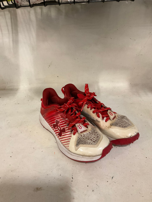 Vist Large View of Product Image Which is Used Under Armour 6.5 TURF CLEAT BB/SB Cleats Red Senior 6.5