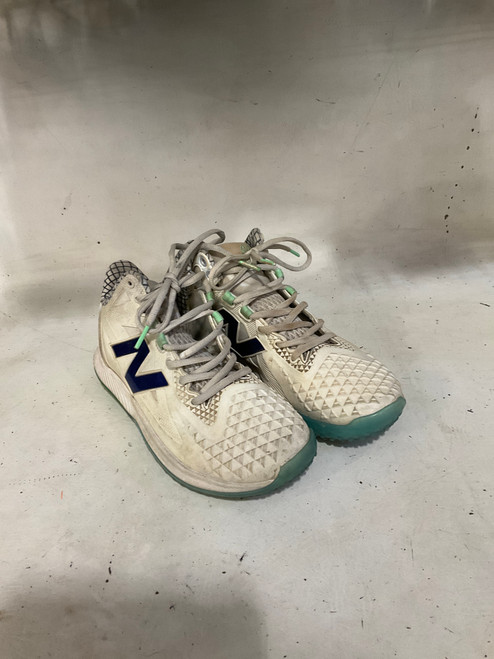 Vist Large View of Product Image Which is Used New Balance 6.5 TURF SHOES BB/SB Cleats White Senior 6.5