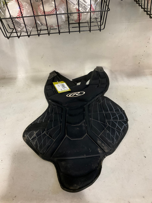 Vist Large View of Product Image Which is Used Rawlings CATCHERS CHEST YTH Catchers Chest Protector Black Youth