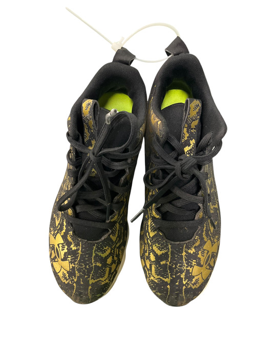 Vist Large View of Product Image Which is Used Under Armour BASEBALL CLEAT BB/SB Cleats Black Junior 04.5