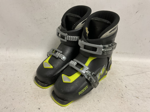 Vist Large View of Product Image Which is Used Roces IDEA 6 IN 1 190-220 Boys DH Ski Boot Black And Optic Yellow 245 MP - M06.5 - W07.5