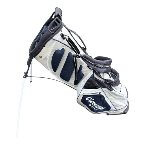 Vist Large View of Product Image Which is Used Cleveland Stand Bag White And Navy Blue