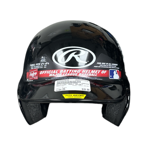 Vist Large View of Product Image Which is Used Rawlings TBALL Batting Helmet No Mask Black One Size