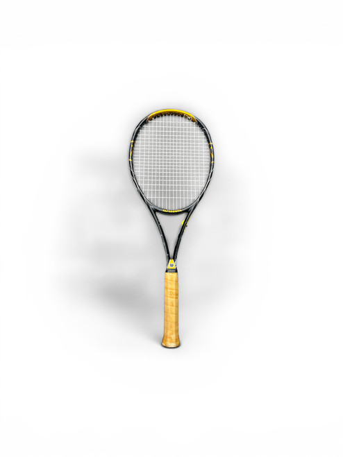 Vist Large View of Product Image Which is Used Wilson K FACTOR Adult Tennis Racquet Black 4 1/2"