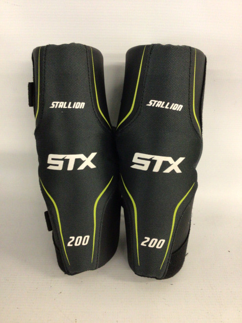 Vist Large View of Product Image Which is Used STX STALLION 200 Lacrosse Arm Pads/Guards Black MD