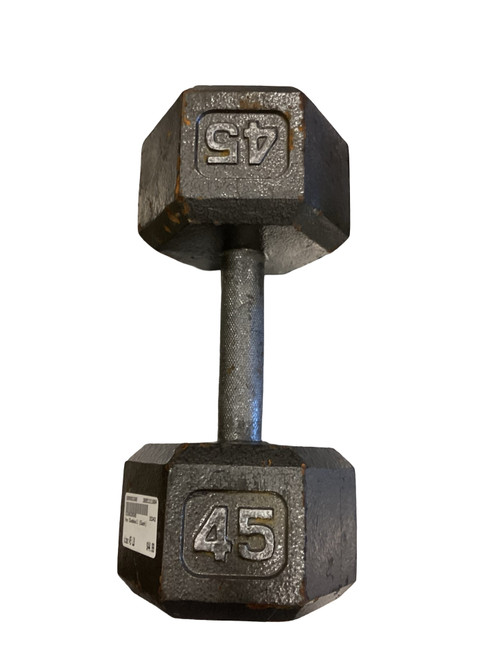 Vist Large View of Product Image Which is Used Hex Dumbbell (Each) 45 lb