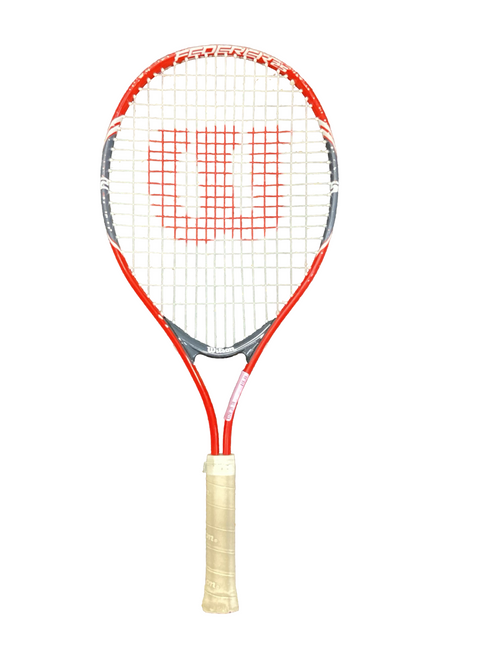 Vist Large View of Product Image Which is Used Wilson FEDERER 25 Junior Tennis Racquet Red 25"