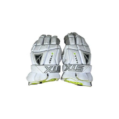 Vist Large View of Product Image Which is Used STX CELL V Lacrosse Gloves Mens White MD