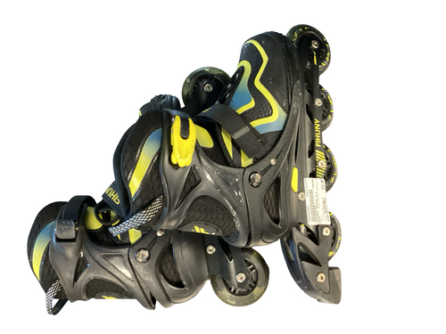 Vist Large View of Product Image Which is Used FIHUNNY SKATES 4-7 Senior Aggressive Skates Black Adjustable