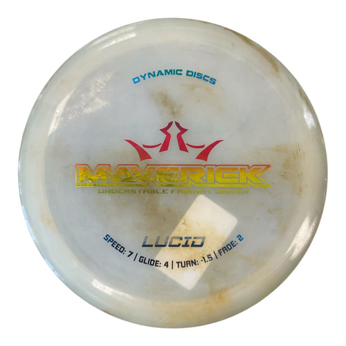Vist Large View of Product Image Which is Used Dynamic Discs LUCID MAVERICK Disc Golf Driver White 171g