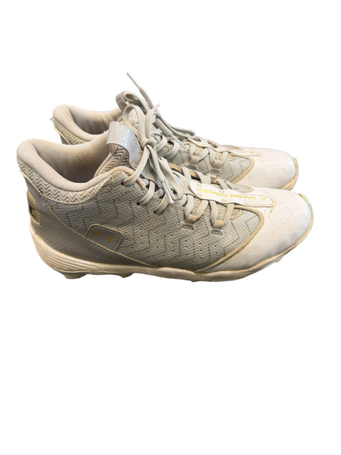 Vist Large View of Product Image Which is Used Under Armour BH BB/SB Cleats White Senior 8.5