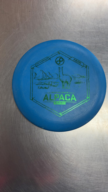 Vist Large View of Product Image Which is Used Infinite Discs ALPACA Disc Golf Putter Royal Blue