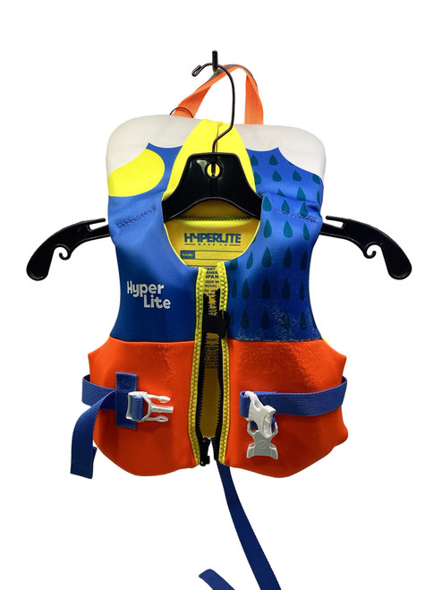Vist Large View of Product Image Which is Used Hyperlite Infant PFD Royal Blue And Orange XXS