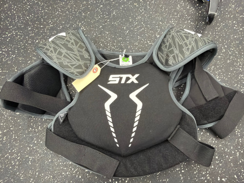 Vist Large View of Product Image Which is Used STX STALLION 75 Lacrosse Shoulder Pads Black MD