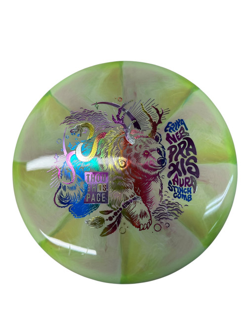 Vist Large View of Product Image Which is Used Thought Space Athletics AURA PRAXIS Disc Golf Putter Green 174g