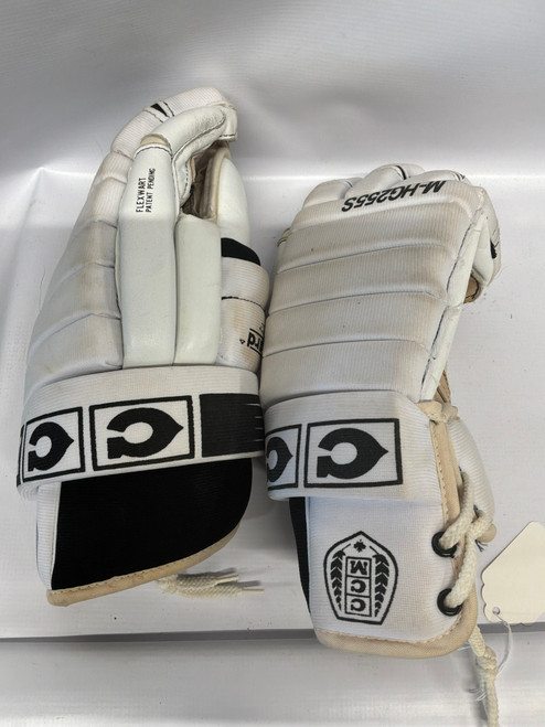 Vist Large View of Product Image Which is Used CCM M-HG255S Senior Gloves White 15"